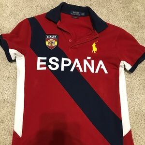 Polo Ralph Lauren Red Espana Spain Patch